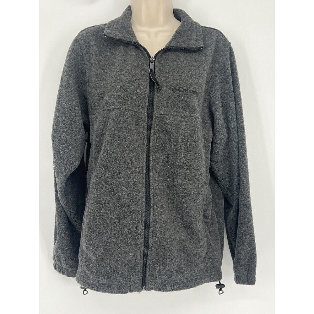 Men’s Columbia Fleece Zip Up Jacket Grey Size Small